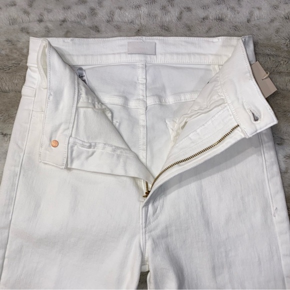 NWT MOTHER The Hustler High Waist Fray Hem Ankle Color:Fairest Of Them All - Picture 7 of 16